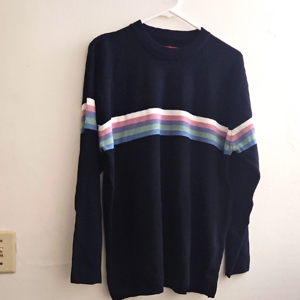 Medium Sweater with‎ Multicolor Stripe